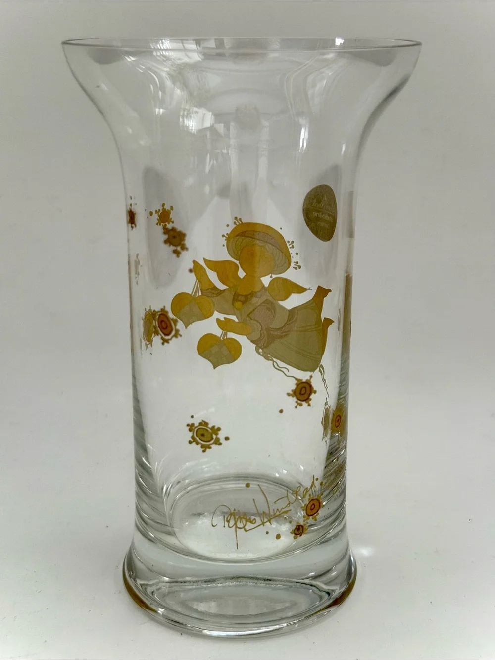 Rosenthal Studio Line Germany Bjørn Wiinblad Crystal Angel Heart Vase 5” Signed